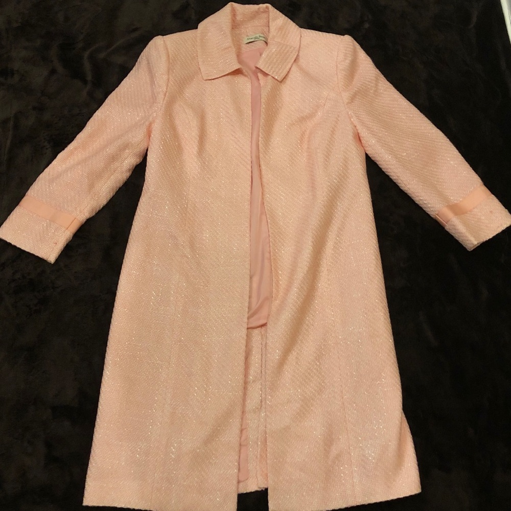 Amanda Smith Textured Pink Trench Coat